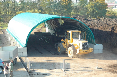 Folienhalle für Komposter