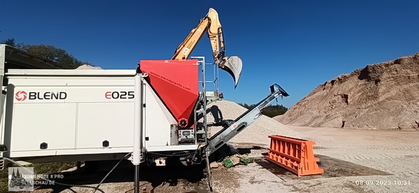 macht betonblocksteine BLEND E025 mobile Betonmischanlage